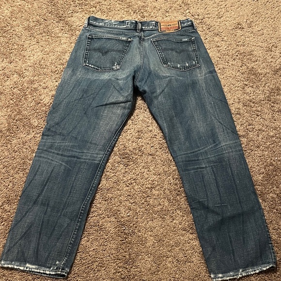 Diesel Relaxed Fit Distressed Blue Jeans - Picture 5 of 6